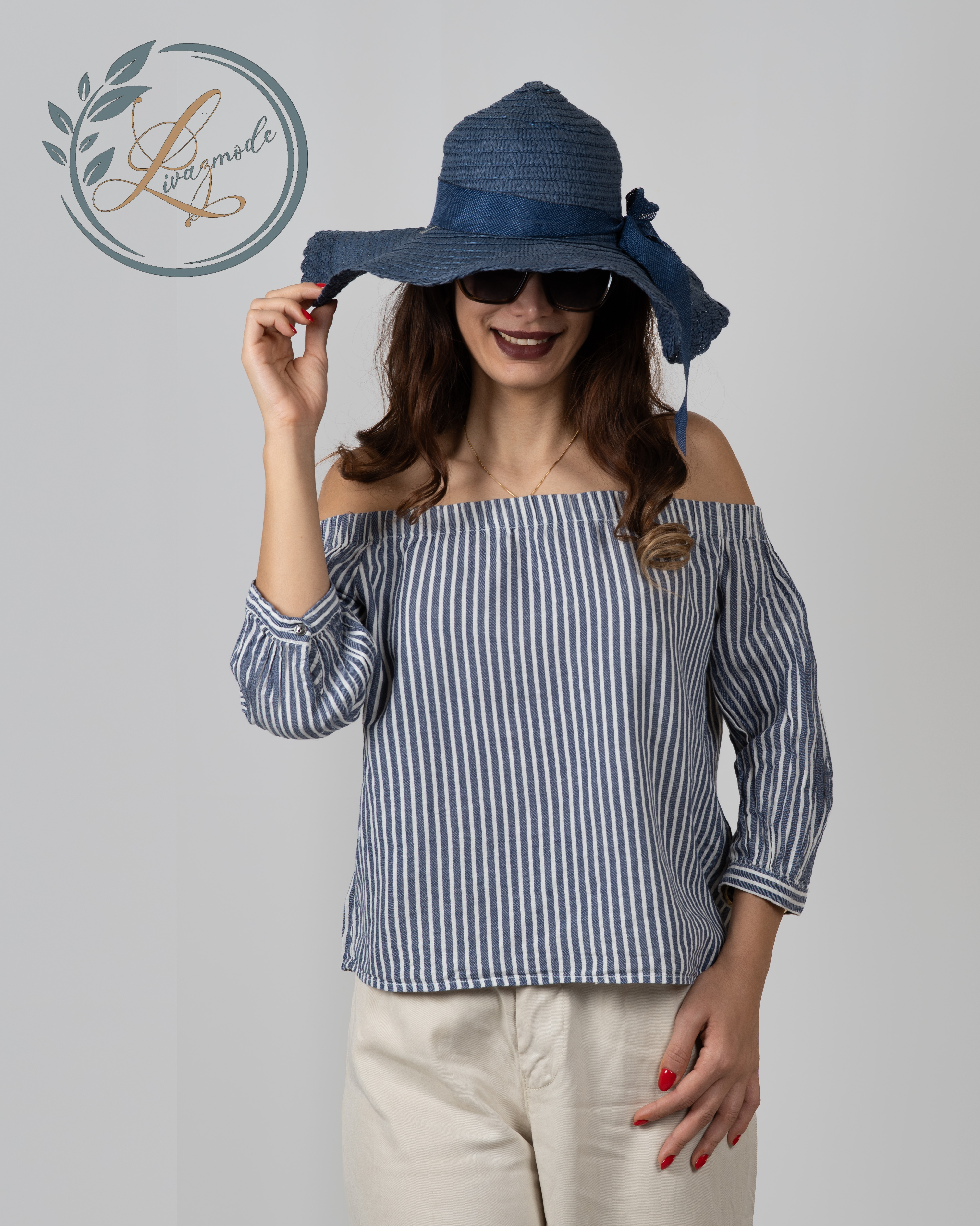 کراپ راه راه آستین سه ربع