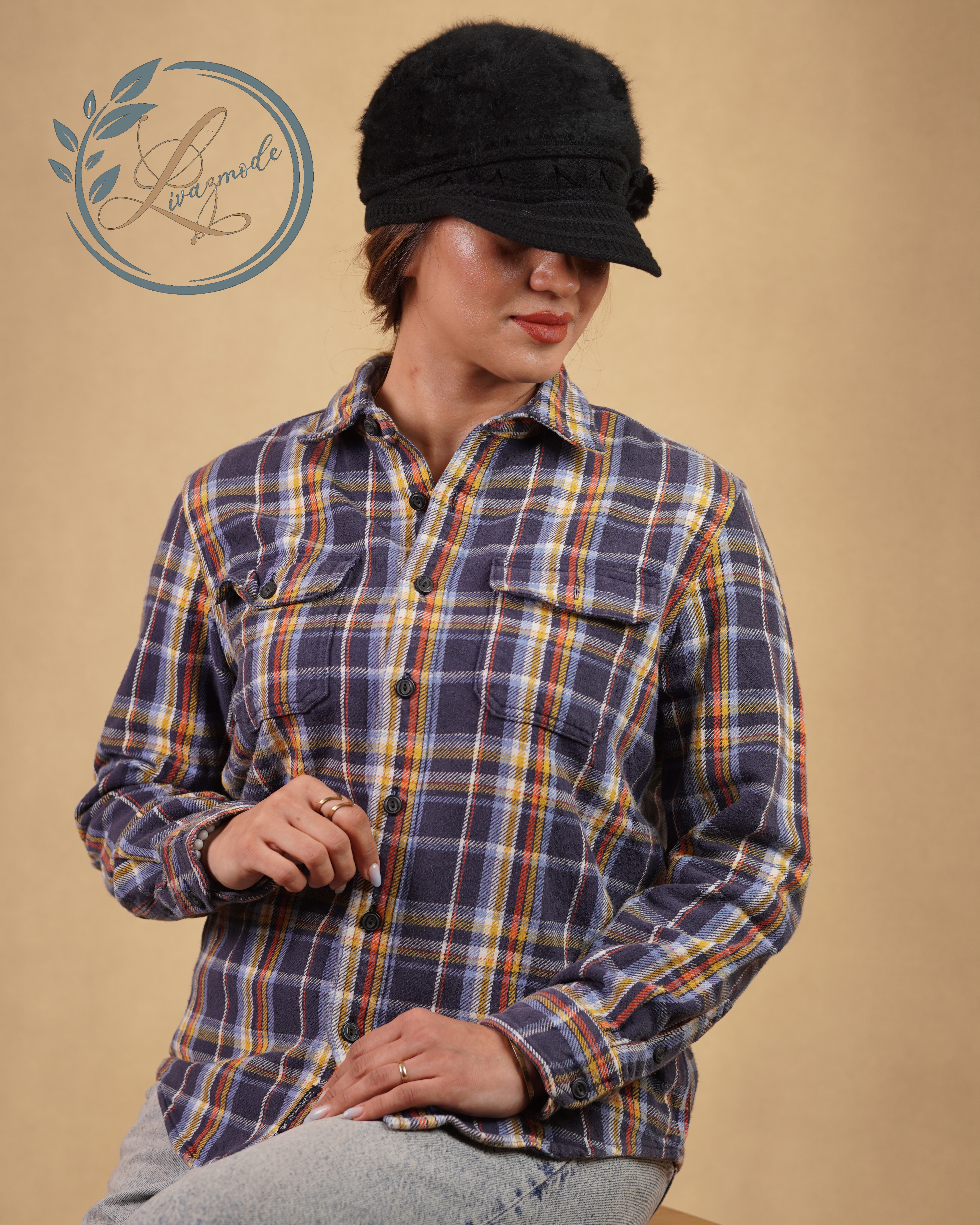 پیراهن چهارخانه فلانل ضخیم